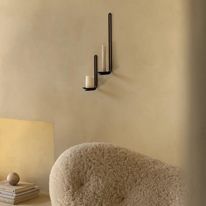 Audo - Clip Wand-Teelichthalter, H 20 cm, Messing