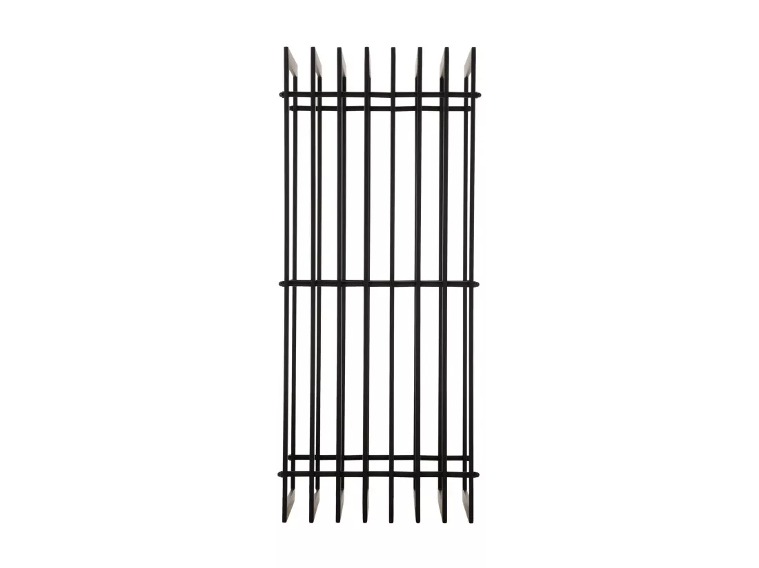 Etagère bois de cheminée - Métal - 50 x 40 x 100cm - Noir-mat - Irving