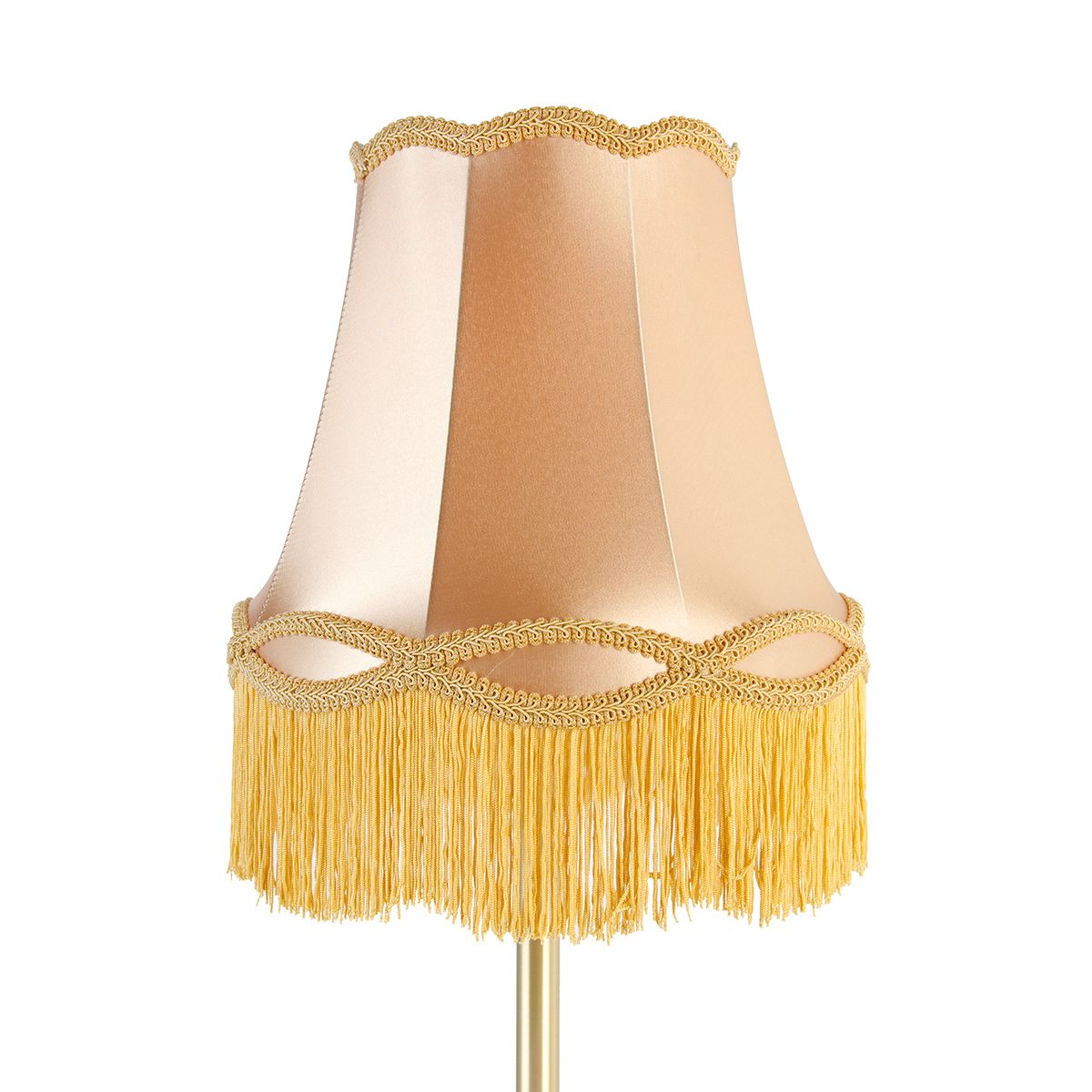 Klassieke tafellamp messing met granny kap goud 30 cm - Simplo