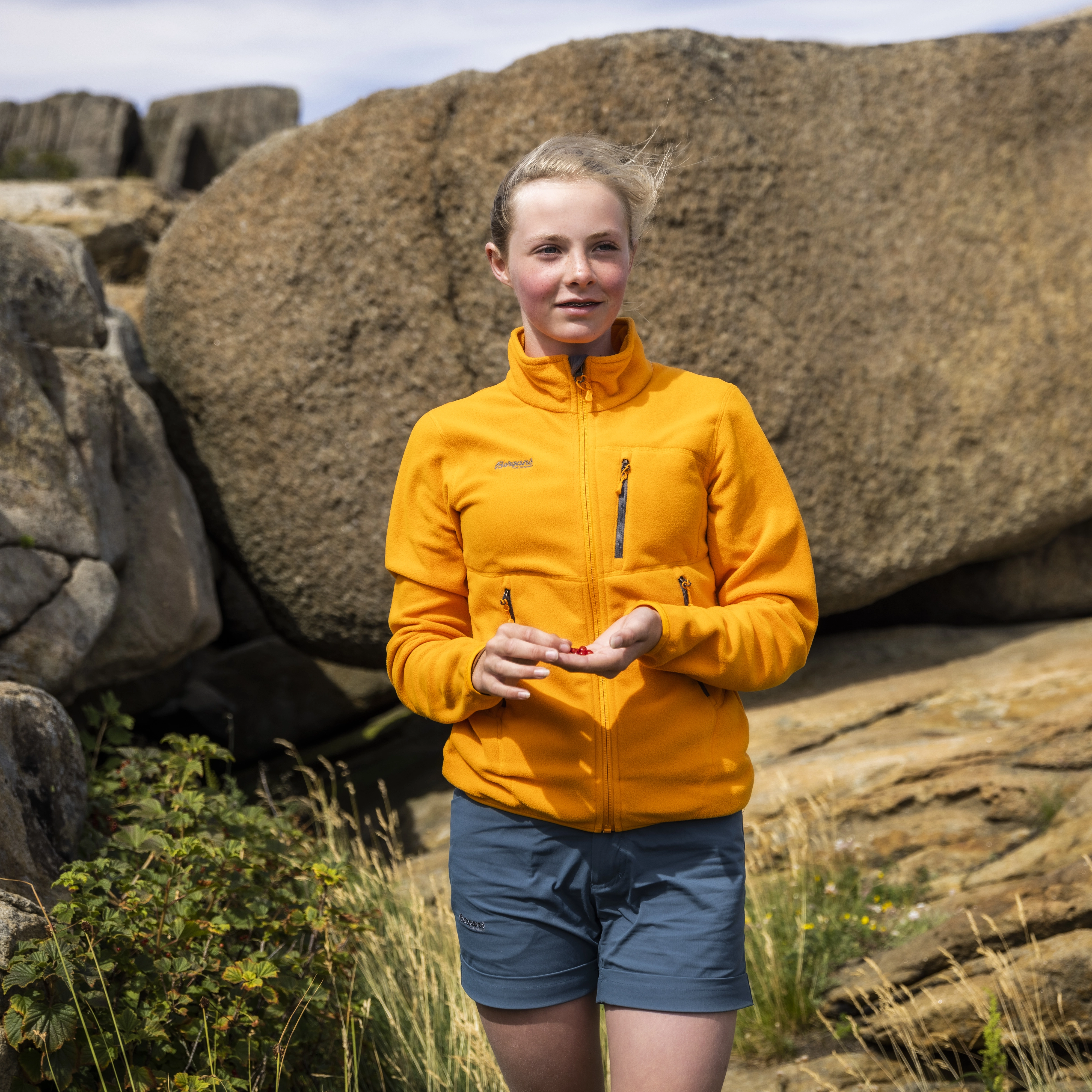 Runde Youth Girl Jacket Cloudberry Yellow