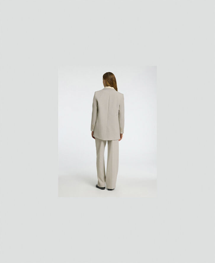 Selected Femme SLFRITA LS RELAXED BLAZER MEL NOOS Island fossil/melange