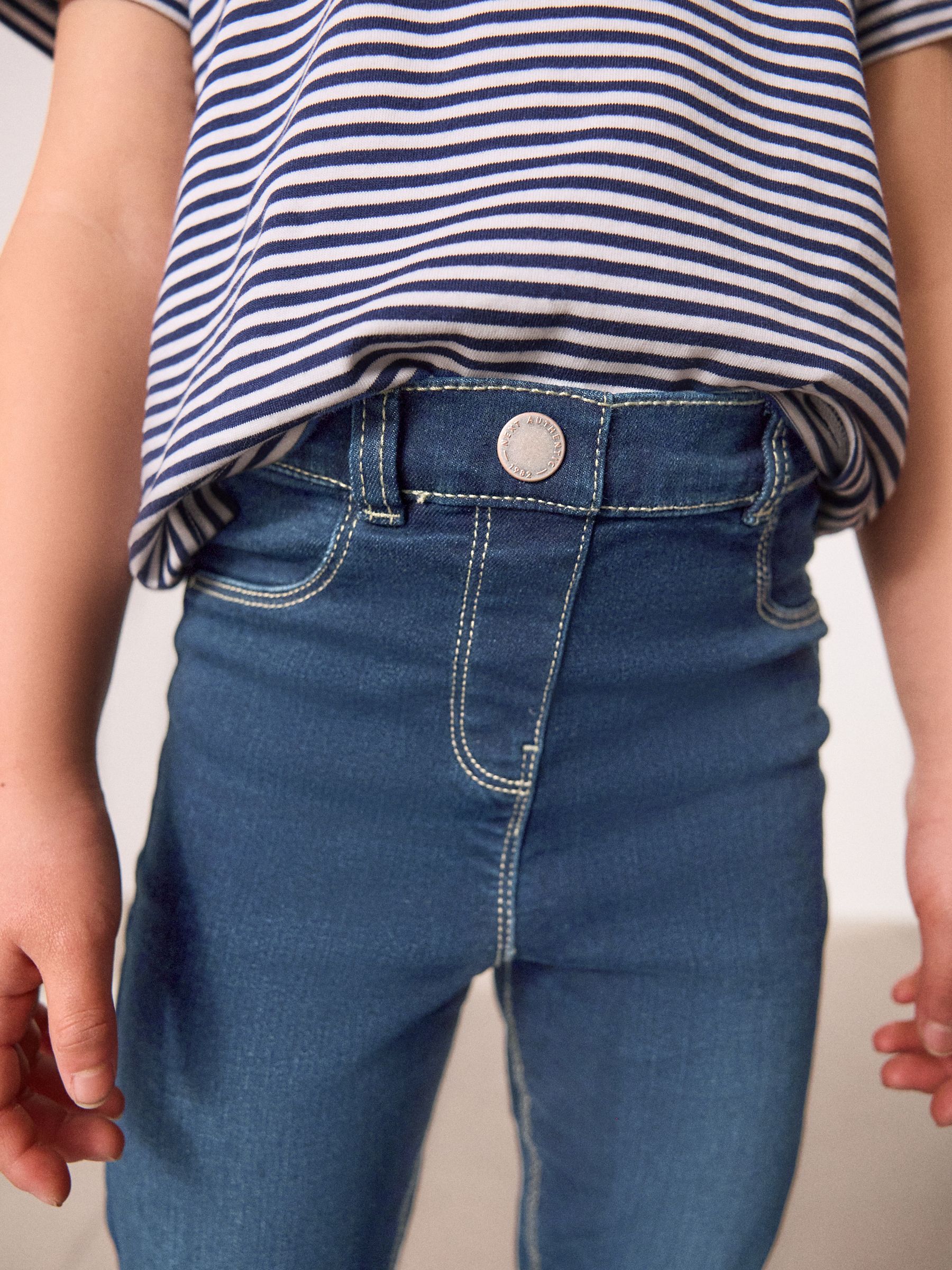 Normaal blauw - Stretchleggings (3-16 jr)