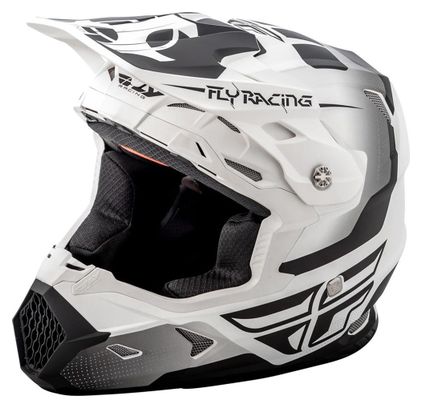 Casque Intégral Fly Racing Toxin Blanc Noir Mat