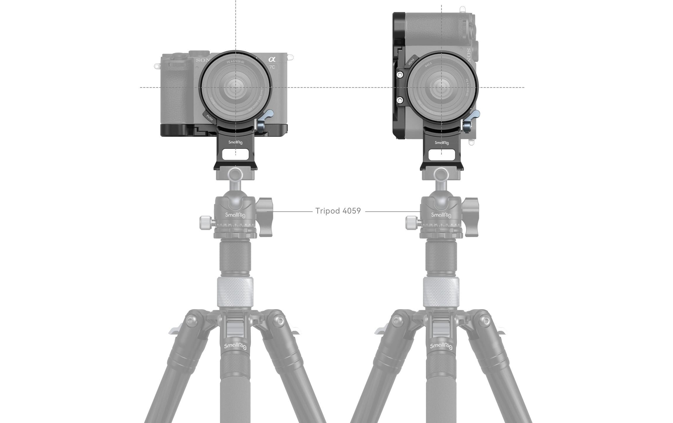 Adapter Horizontal-zu-vertikal Platte<br>Zum Umschalten zwischen horizontalem und vertikalem Modus