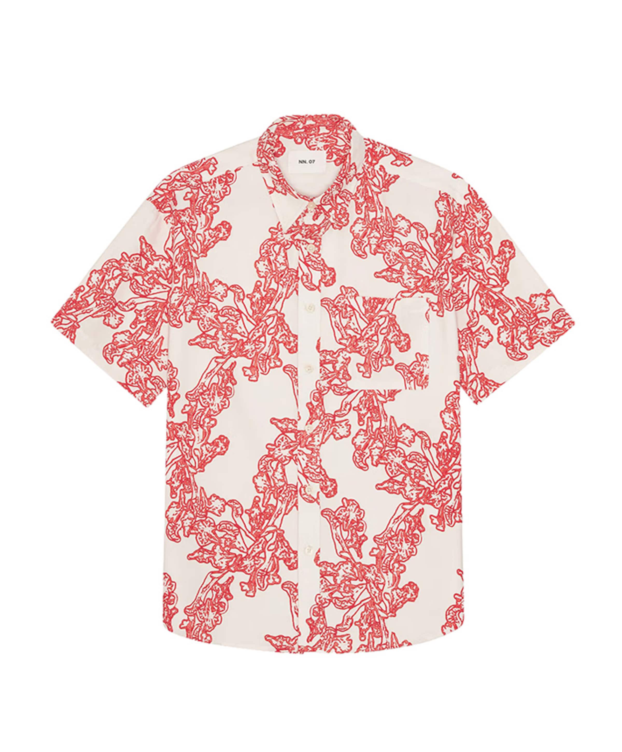 NN.07 Heren overhemd korte mouw multicolor