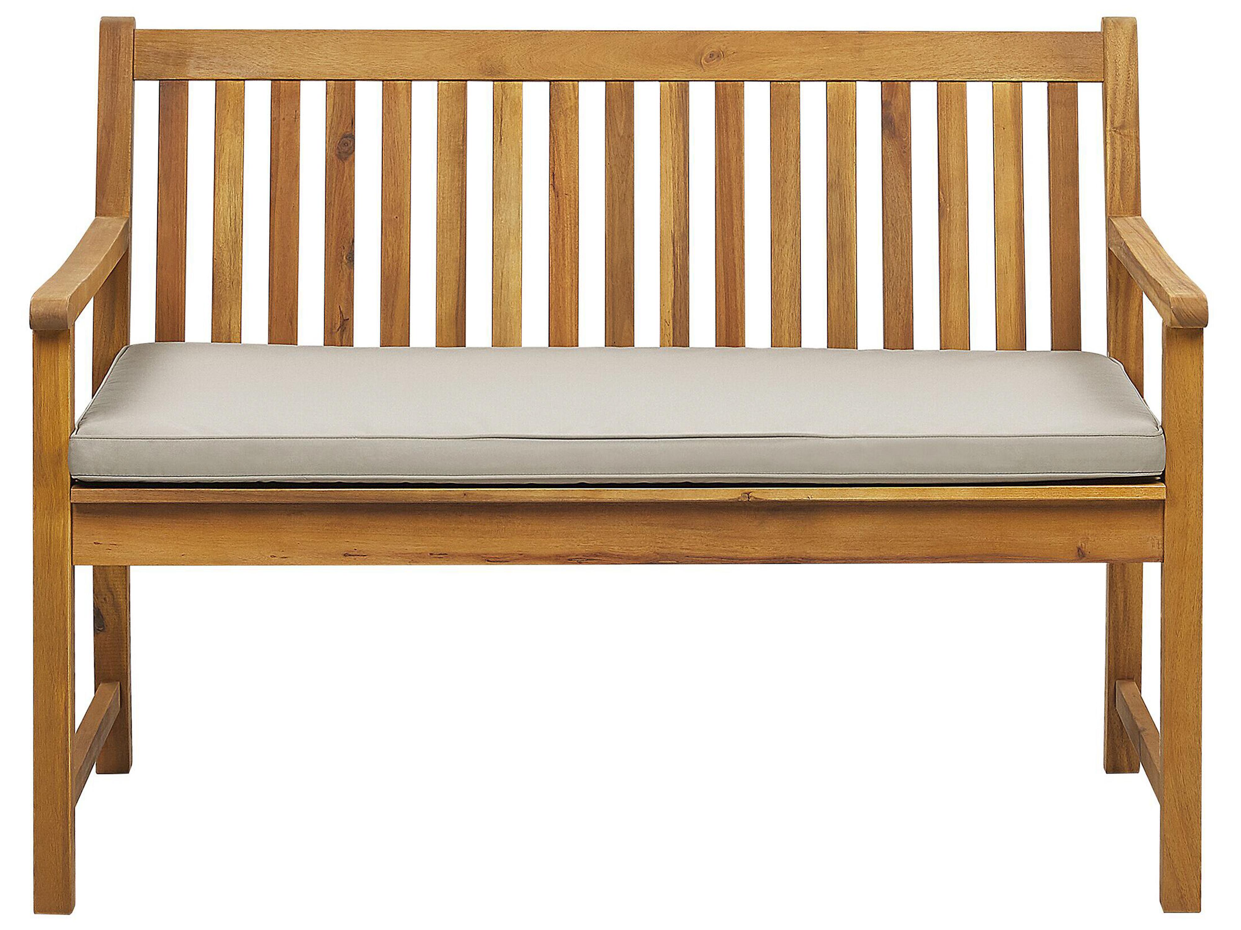 Tuinbank met zitkussen VIVARA 120 cm Gecertificeerd acaciahout Beige
