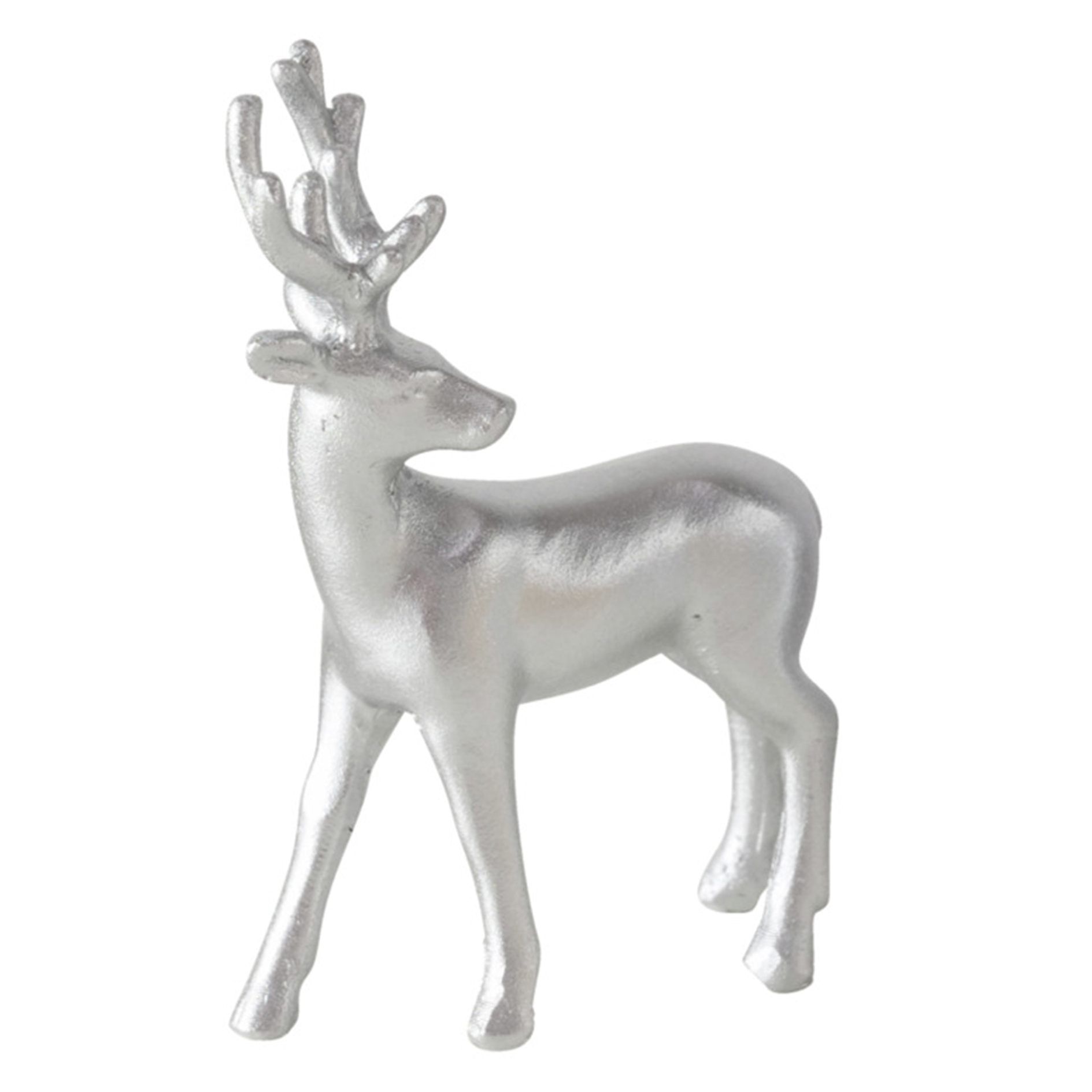 Dekofigur Hirsch - silber - 2-fach sortiert