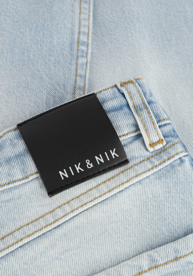 NIK & NIK lichtblauwe nik & nik wide jeans flore wide leg denim