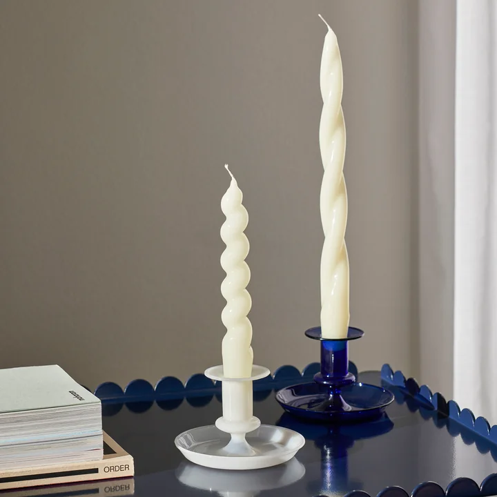 HAY - Spiral Stabkerzen mini, H 14 cm, hellgrün (10er-Set)