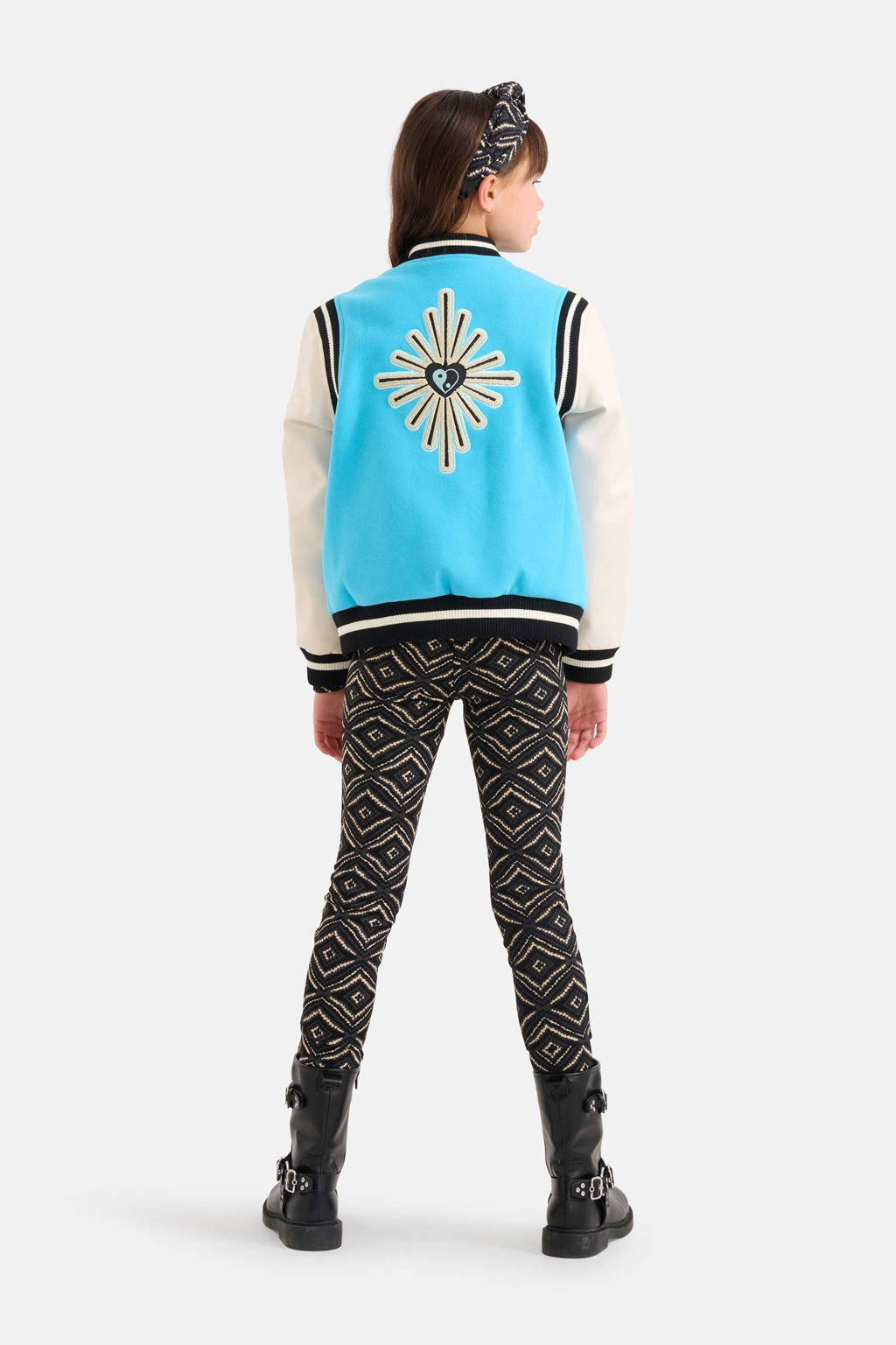 Shoeby baseball jacket felblauw/wit/zwart