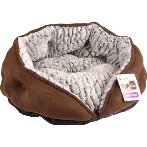Cama redonda Snoozzy para gatos, marrom