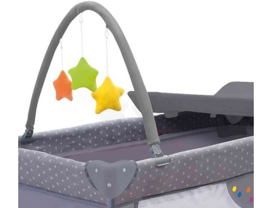 ASALVO - Lit parapluie complet dandelion gris 60 x 120