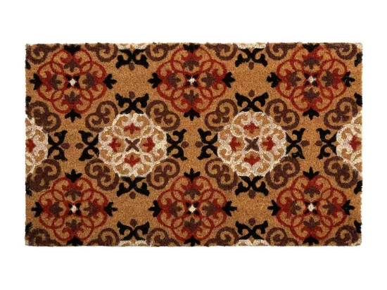 Tapis d'entrée en PVC imprimé marron 45x75