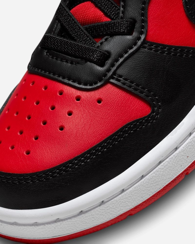 Chaussures Nike Court Borough Low Recraft Noir & Rouge pour enfant