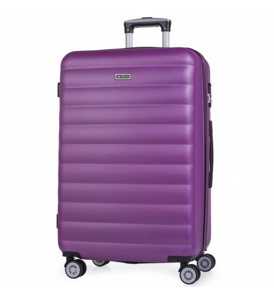 Mala de viagem grande com 4 rodas ITACA 71270 Lilás - 68x47x30cm -