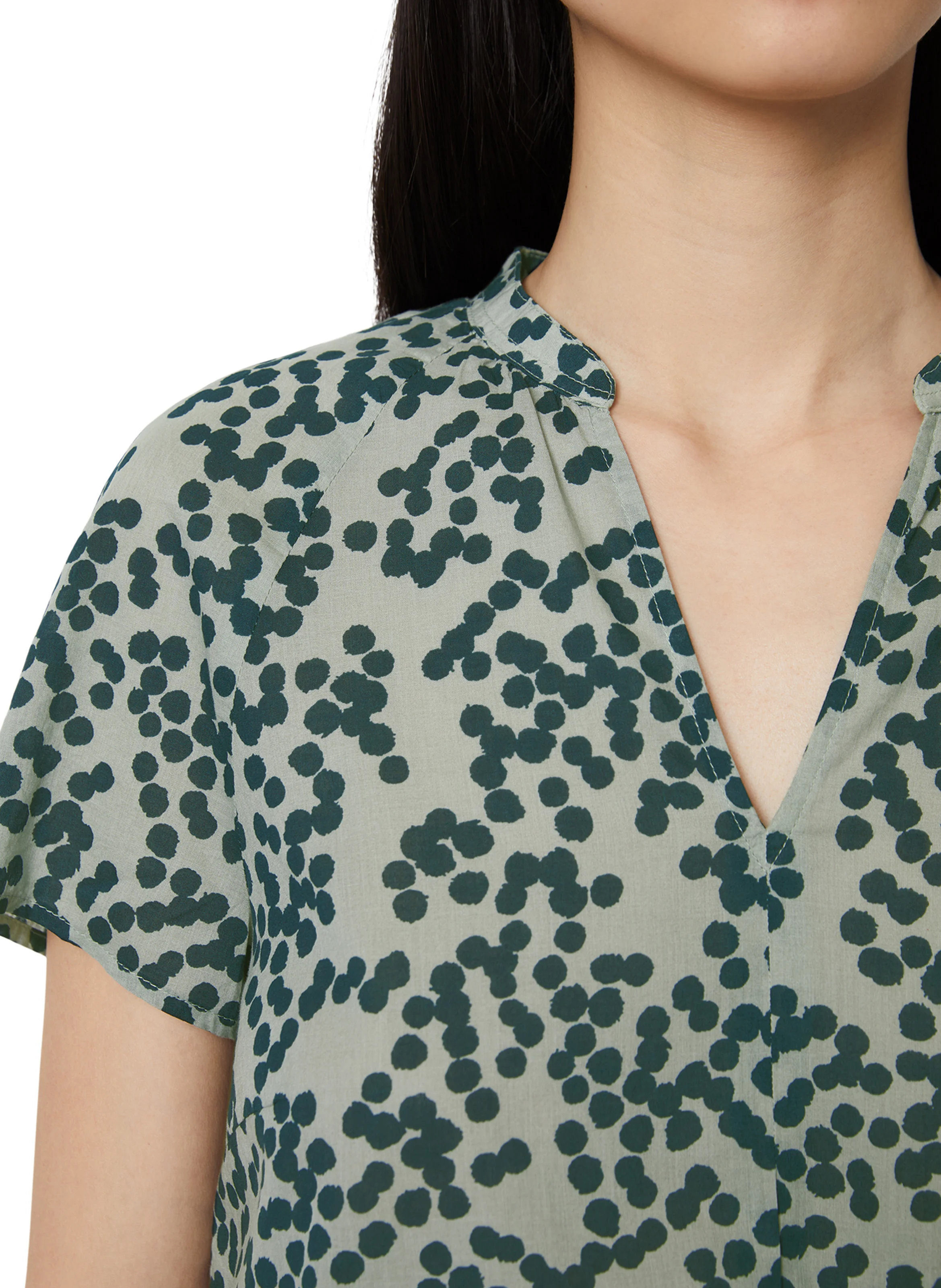 Blouse ample imprimée en coton bio | Multicolore