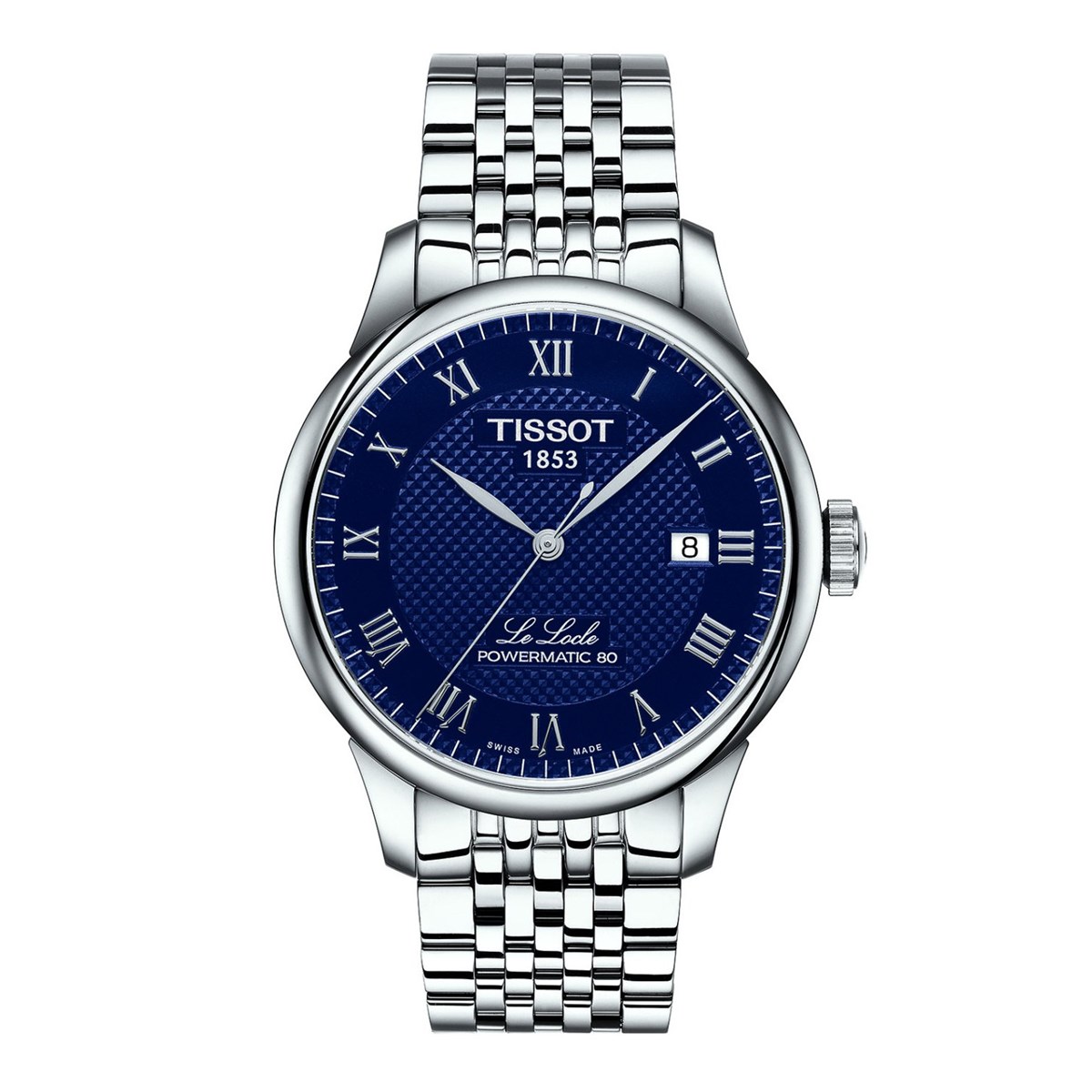 Montre Tissot automatique  Le Locle cadran bleu