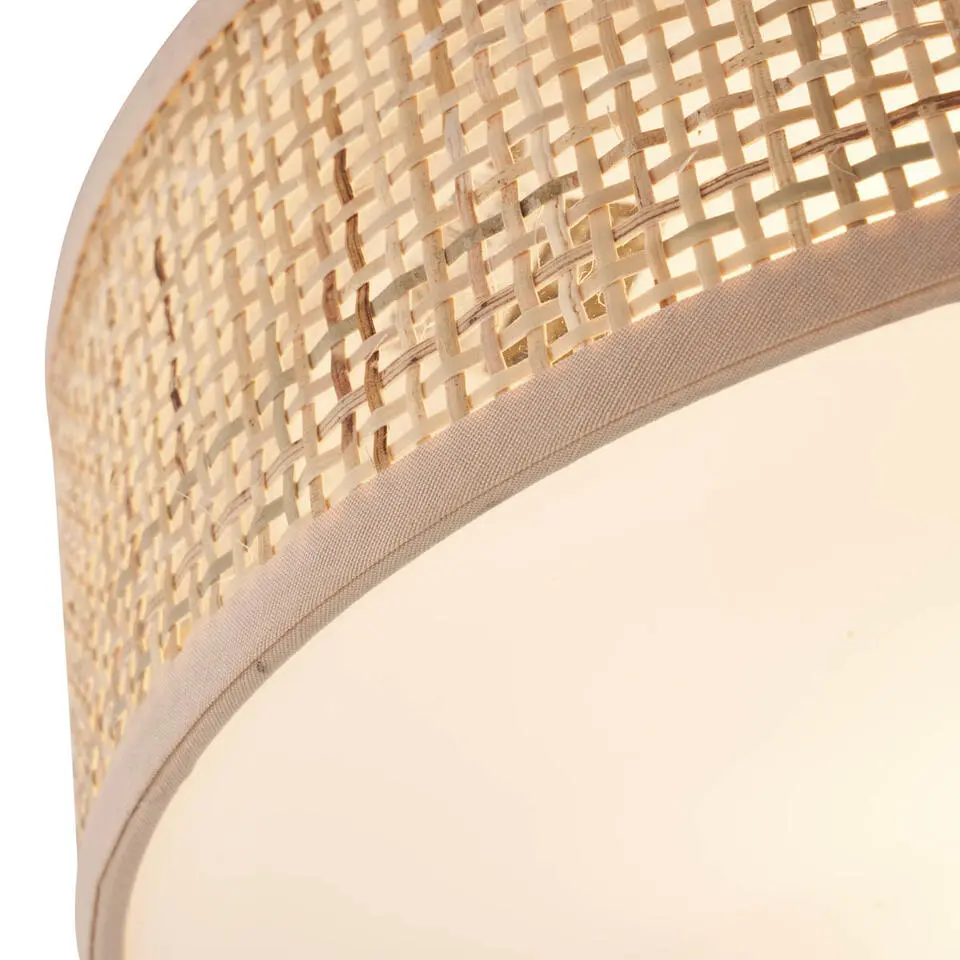 Qazqa plafondlampen trammy crème e27
