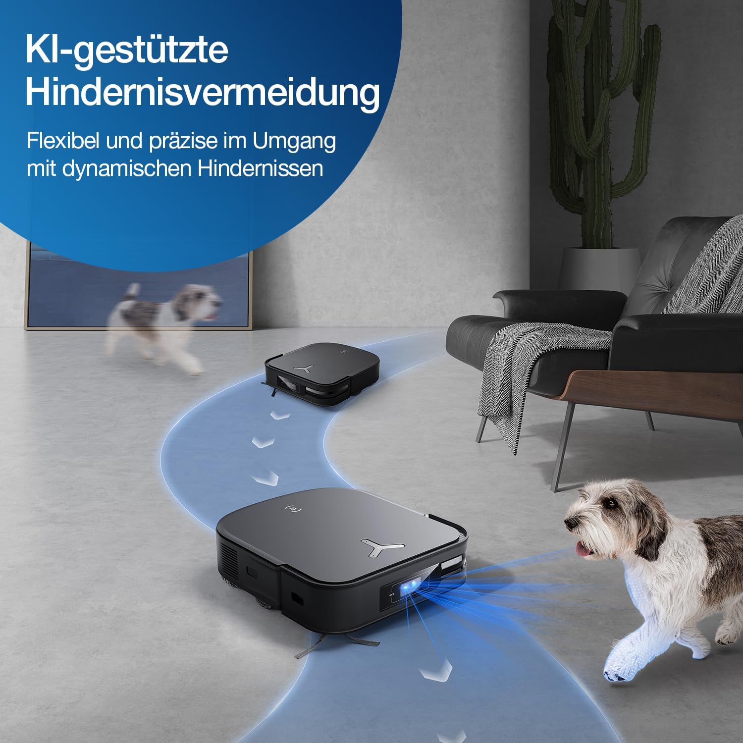 ECOVACS DEEBOT X2 Omni Saugroboter mit Wischfunktion Absaugstation 8000 Pa Saugkraft,15mm Mopp-Hebesystem,Selbstreinigend Roboterstaubsauge,Heißwasser-Moppreinigung,KI-gestützte Navigation, YIKO