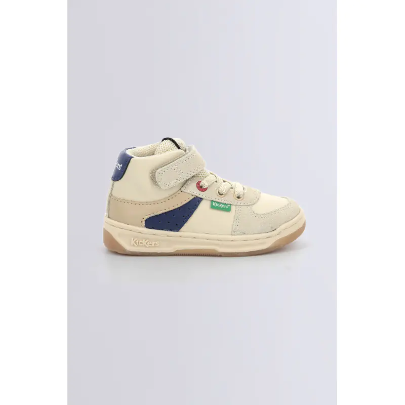 KICKALIEN BEIGE BLEU SNEAKERS HAUTES Synthétique Garçon