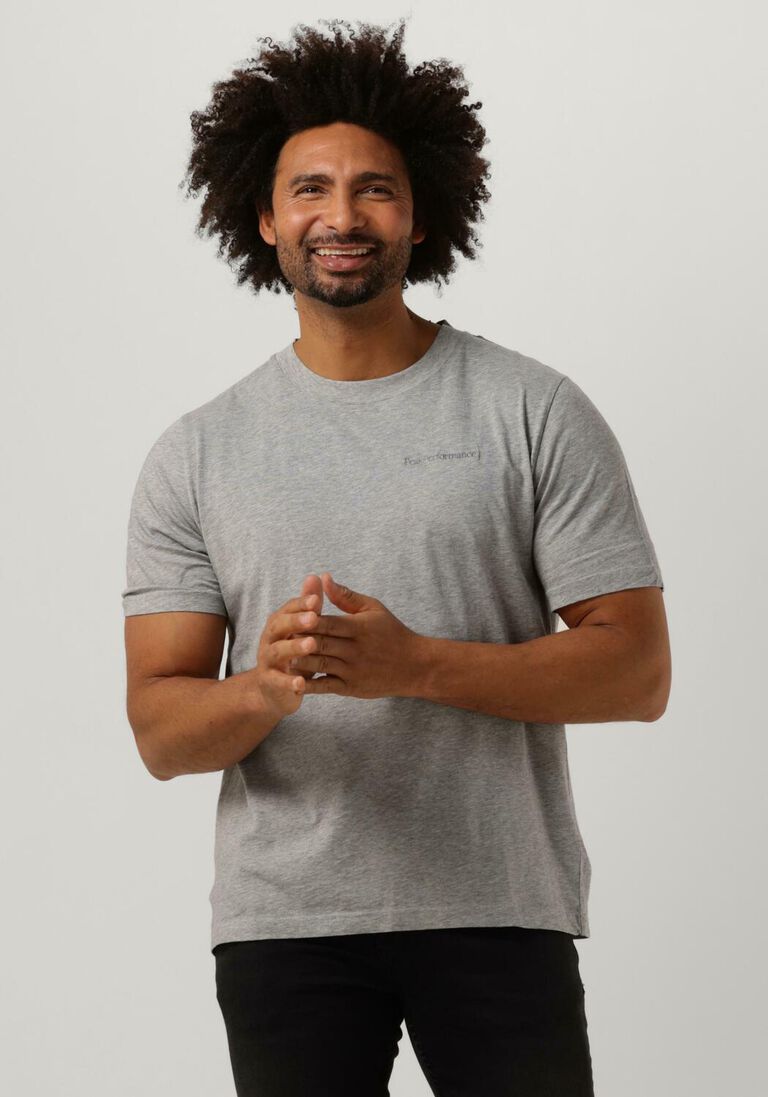 PEAK PERFORMANCE grijze peak performance t-shirt m original small logo tee