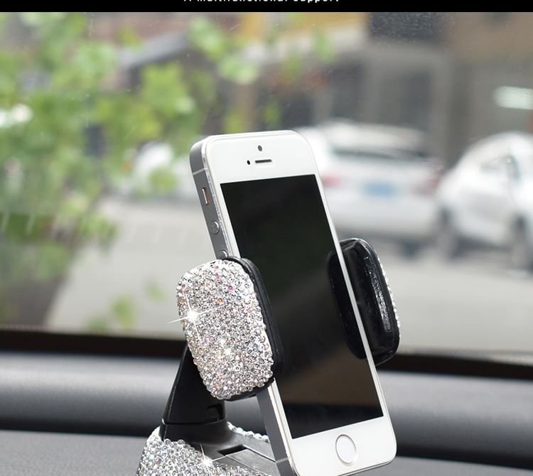 Worthbuy - Auto Dashboard telefoonhouder met strass steentjes (verschillende ontwerpen)