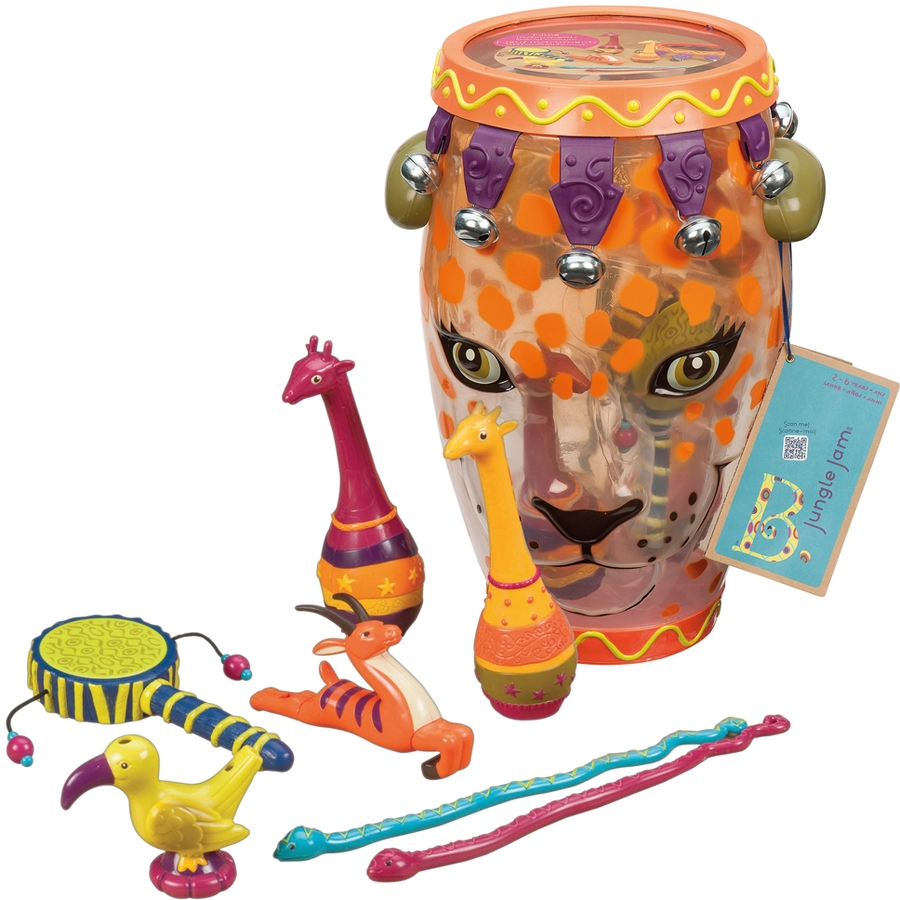 B.TOYS B. Leoparden-Conga mit Musikintrumenten 1