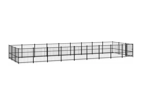 Chenil cage enclos pac noire 873 x 291 x 100 cm 02_0041822