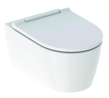 Geberit ONE væghængt toilet, skjult montering, TurboFlush, med toiletsæde: hvid / KeraTect, hvid