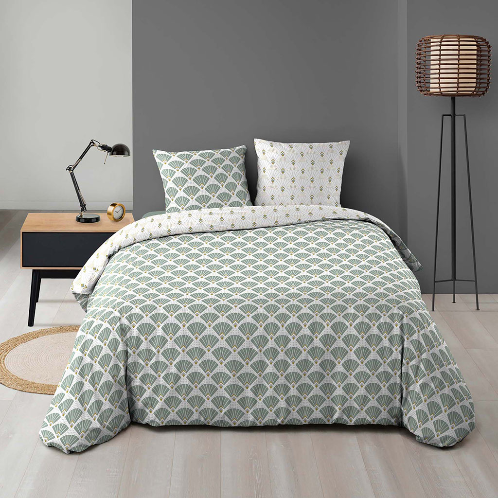 Parure housse de couette microfibre DIANE 220x240cm