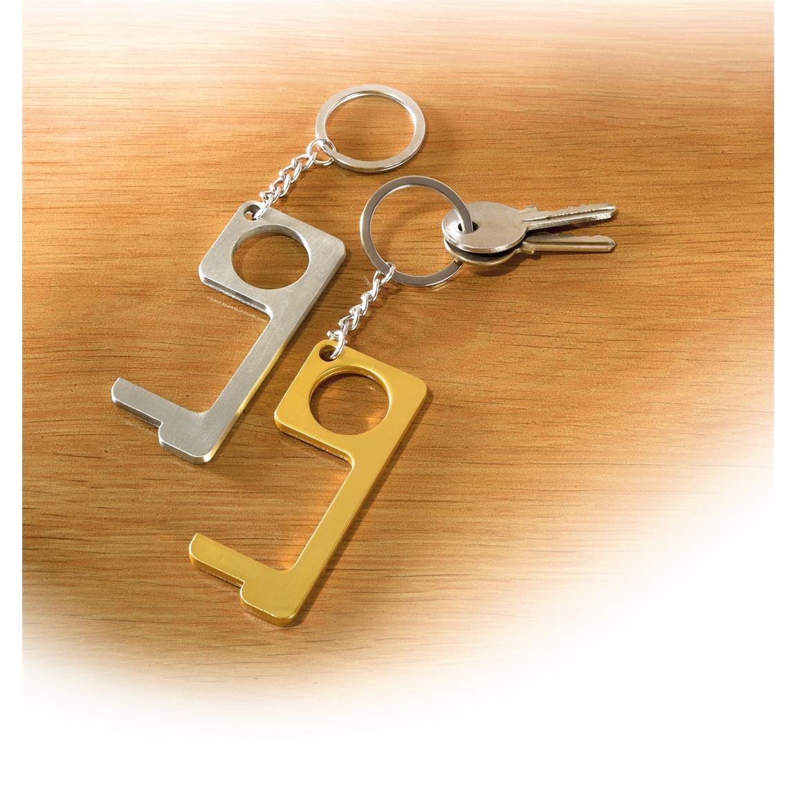 Lot de 2 porte-clés évite-contamination