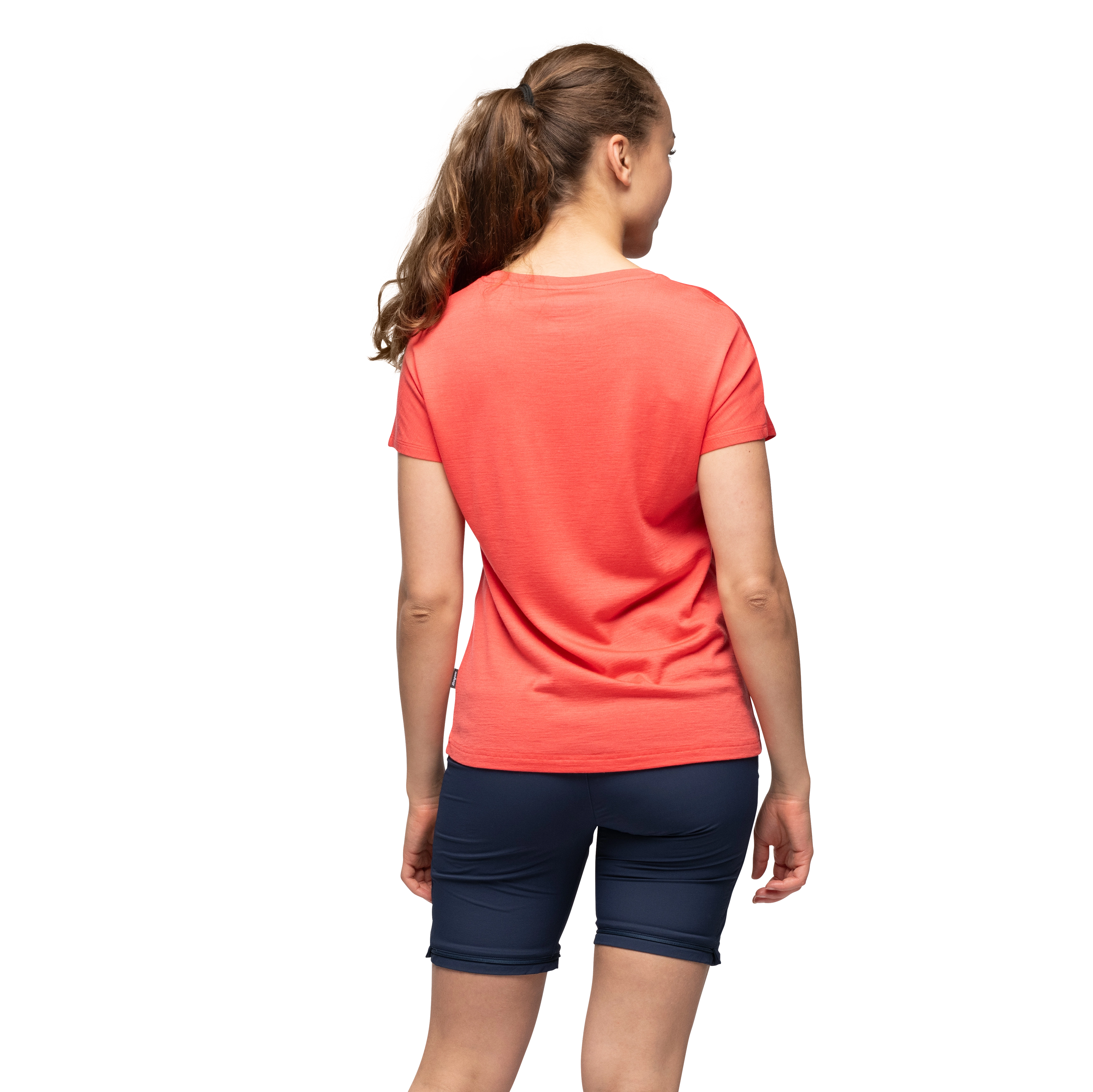 Whenever Merino Tee Women Peachy Red