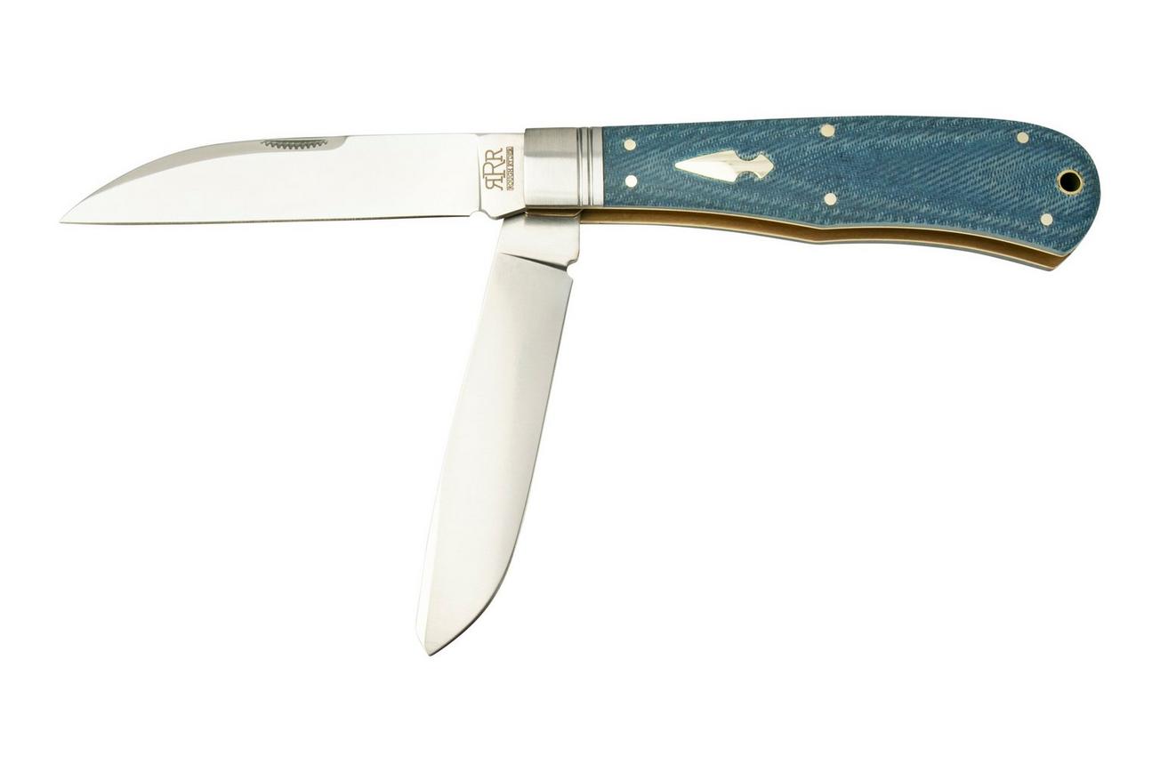 Rough Ryder Reserve Heavy Trapper Denim Micarta, RRR011 slipjoint zakmes