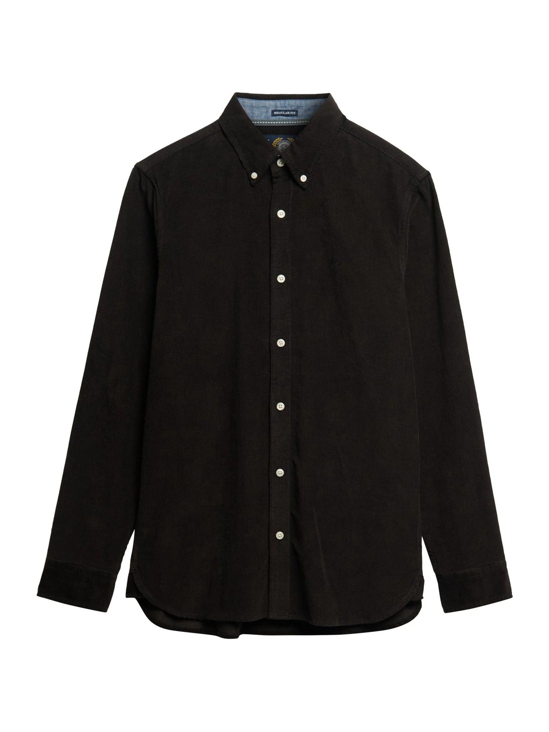 Zwart - Superdry Classic Needle Cord Shirt