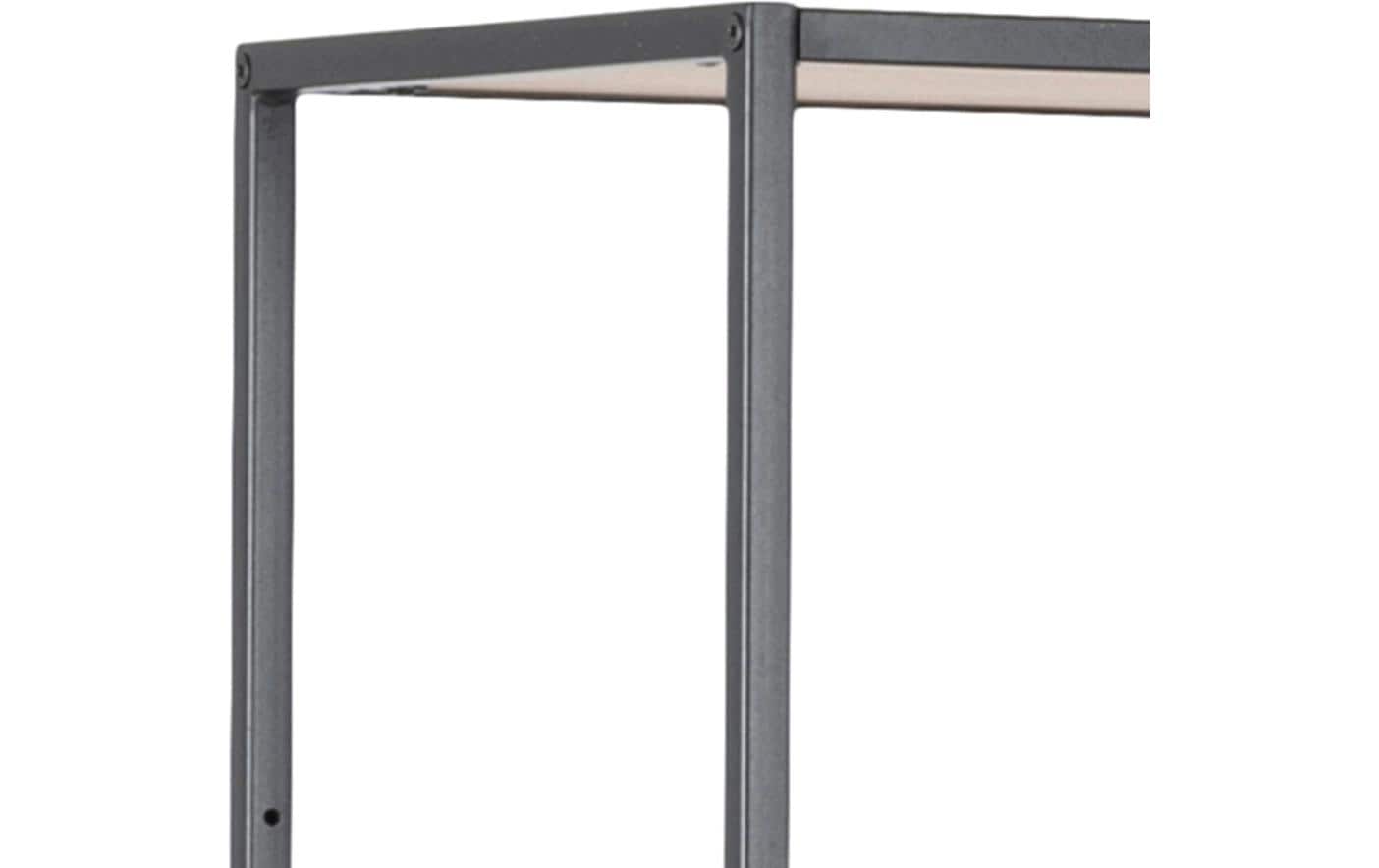Regal Seaford 114 x 35 x 185 cm, Eiche/Schwarz<br>Bücherregal