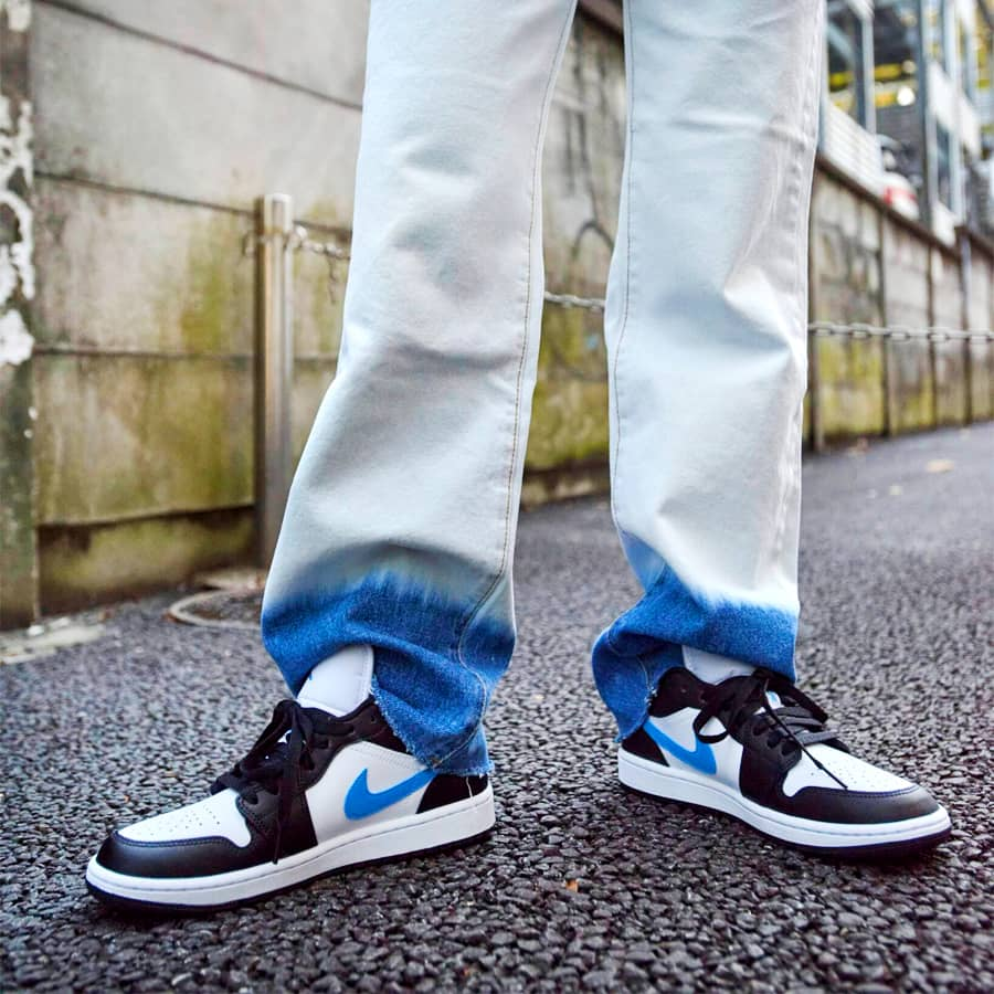 Jordan 1 Low Black University Blue White (Women Size!!)