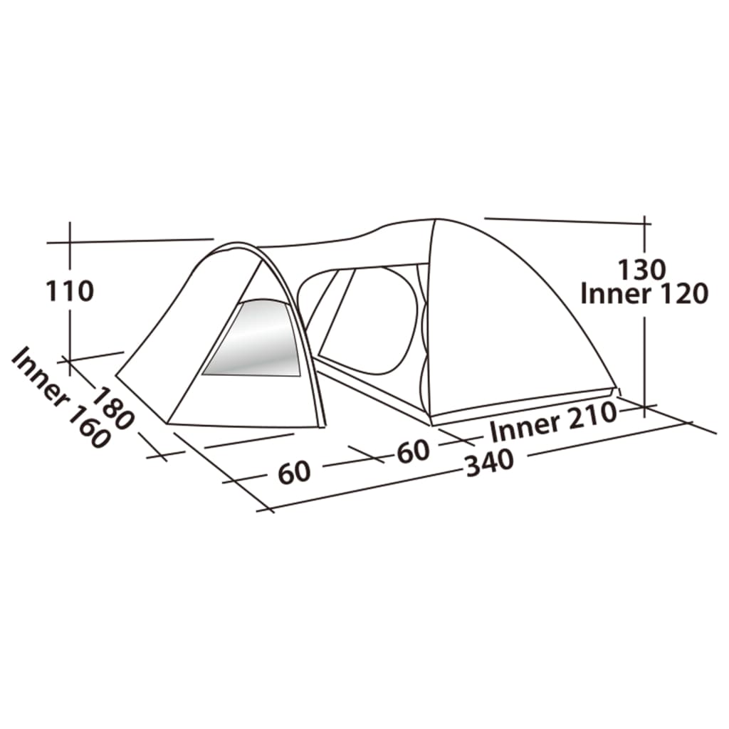 Barraca Easy Camp Blazar 300 para 3 pessoas