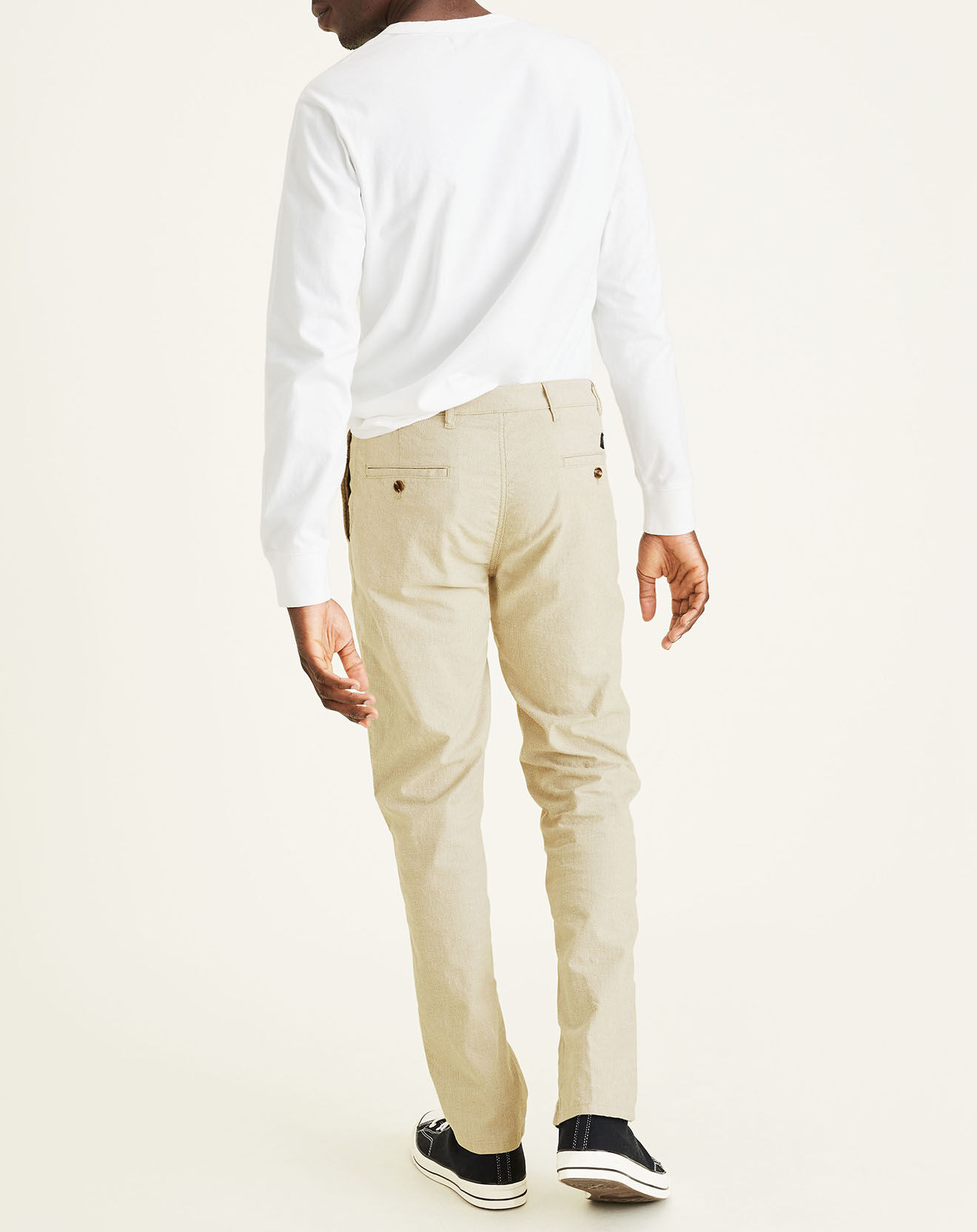 Dockers Pantalon chino Alpha Icon Tapered à rayures beige/blanc