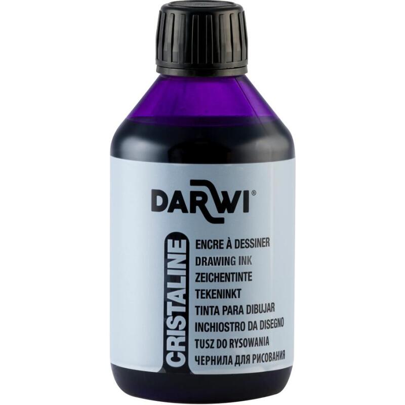 DARWI Flacon de 250 ml d'Encre à Dessiner - Violet