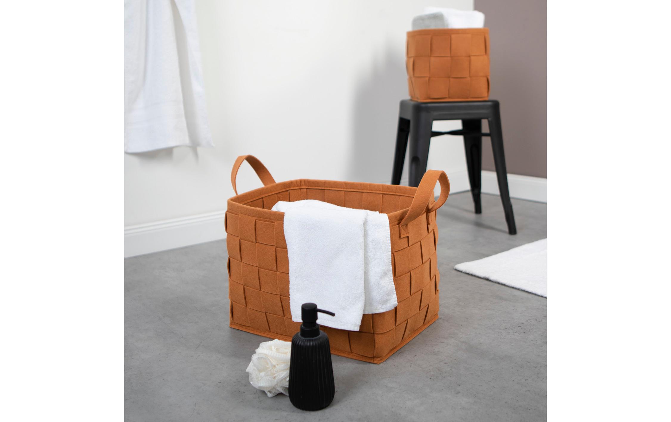 Aufbewahrungskorb Filz 40 cm RostbraunFilz-Aufbewahrungstasche