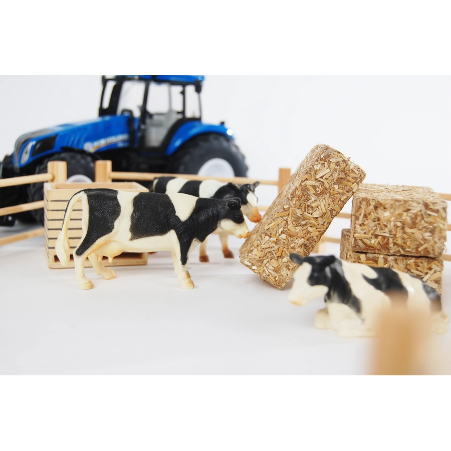 Kids Globe Farming Farming Zubehör Set, für Bauernhof mit Zäunen + Heuballen Braun Braun