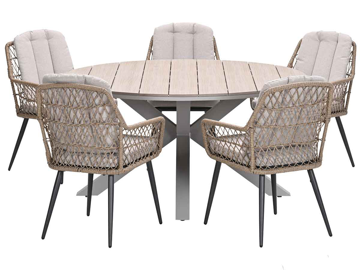 Garden Impressions Kalibo Tulli Ø148 cm 6-delige tuinset