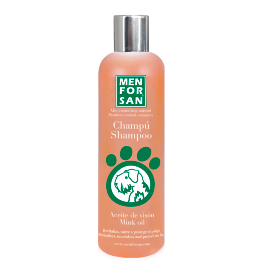 Shampoo Menforsan com óleo de vison para cães