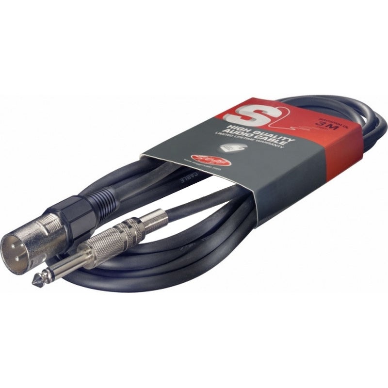 Stagg SAC10PXM DL audiokabel XLR male - jack male mono 10 meter