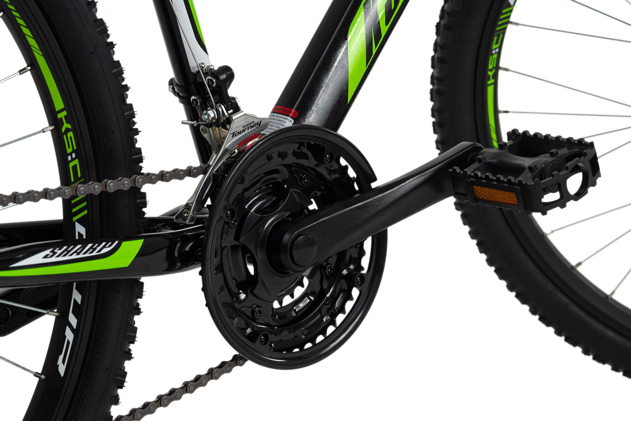 KS Cycling Mountainbike Hardtail 26 Zoll Sharp schwarz-grün