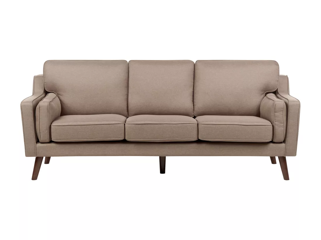 Canapé 3 places en tissu marron clair LOKKA