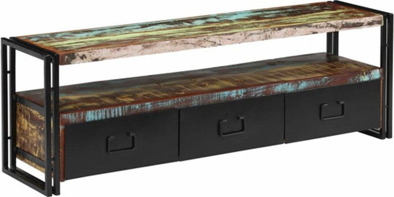 TV-Meubel - Antieke Stijl - Massief Gerecycled Hout
