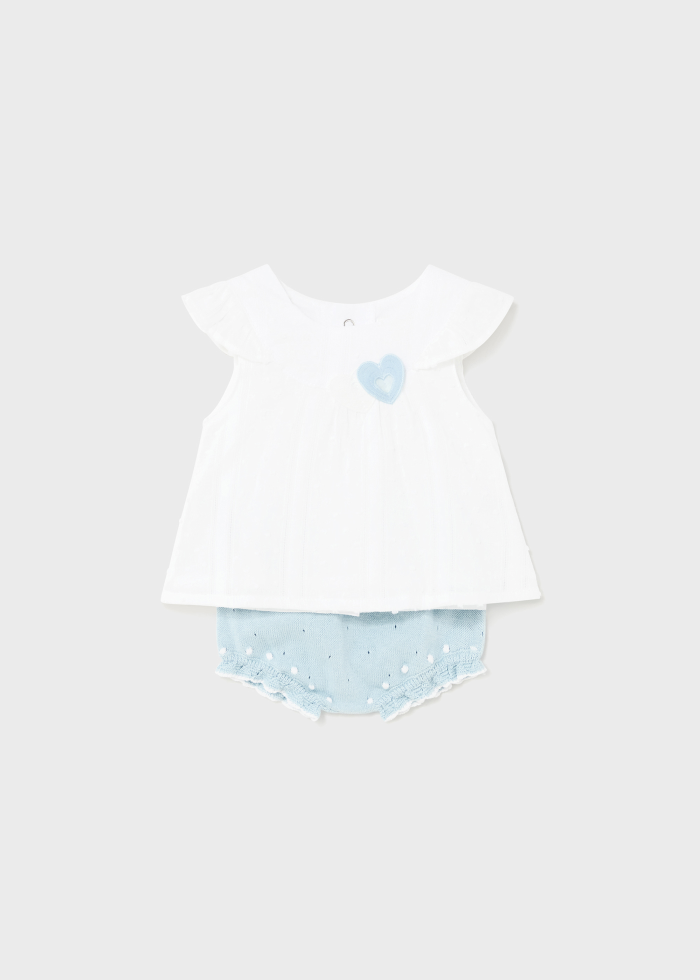 Conjunto de duas peças Better Cotton para recém-nascidos na cor nude.