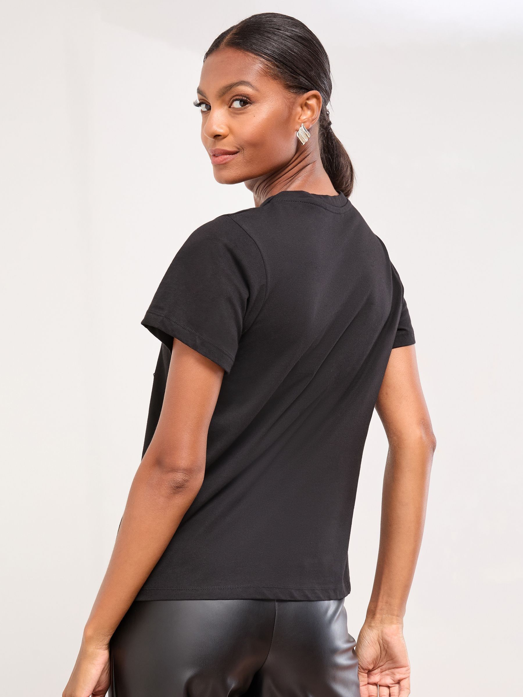 Zwart - Lipsy T-shirt met ronde hals
