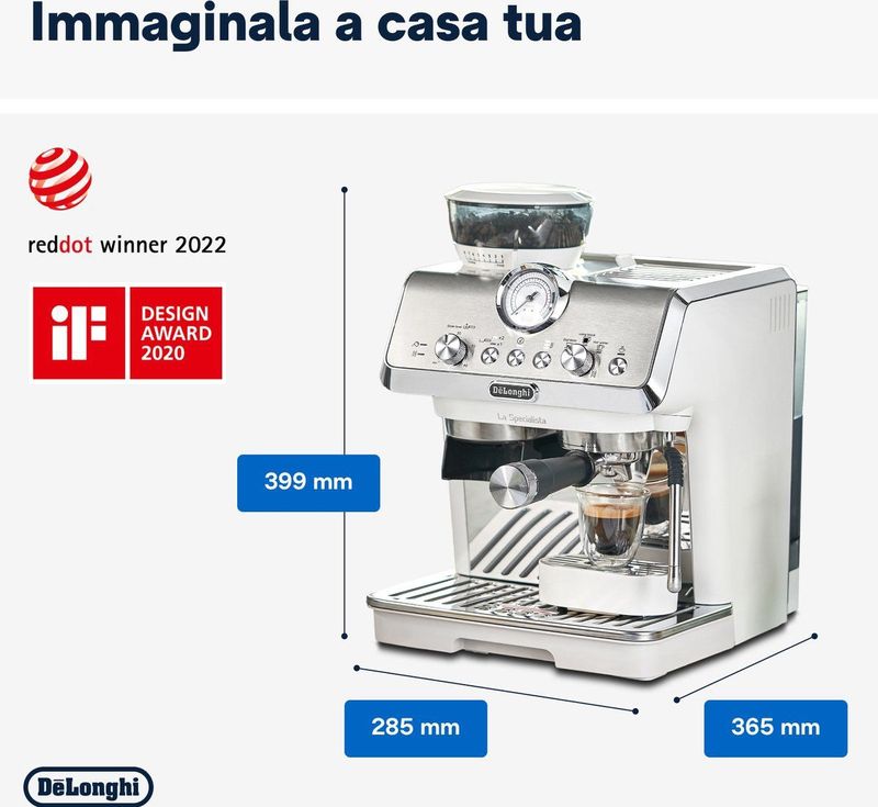 De'Longhi - La Specialista Arte - Espressomachine - Wit - 1300 W - 1,5 l